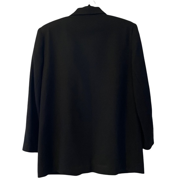 Sag Harbor Black 100% Vintage Wool Blazer with Single Button Closure Sz. 6P - Picture 5 of 10